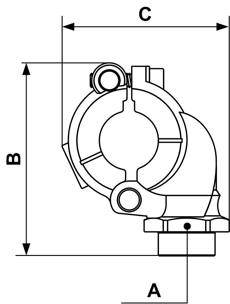 Prevost Abzweigflansch IG 6327 Durchmesser 63 mm