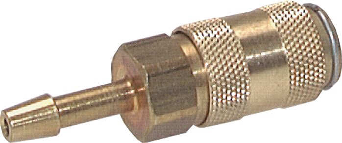 Kupplungsdose (NW2,7) 5mm Schlauch, Messing Messing