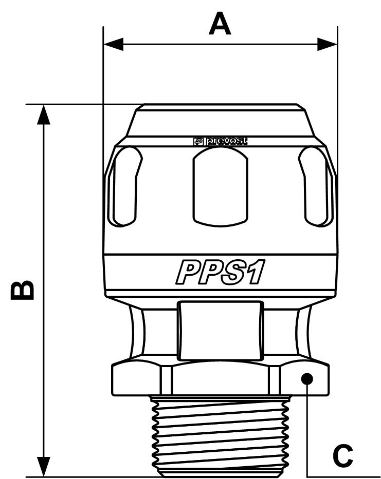 Prevost Übergangsstück AG 5060 Durchmesser 50 mm