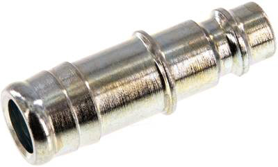 Kupplungsstecker (NW7,2) 13 (1/2")mm Schlauch, Stahl gehärtet & verzinkt, für Drucklufttechnik Stahl gehärtet verzinkt