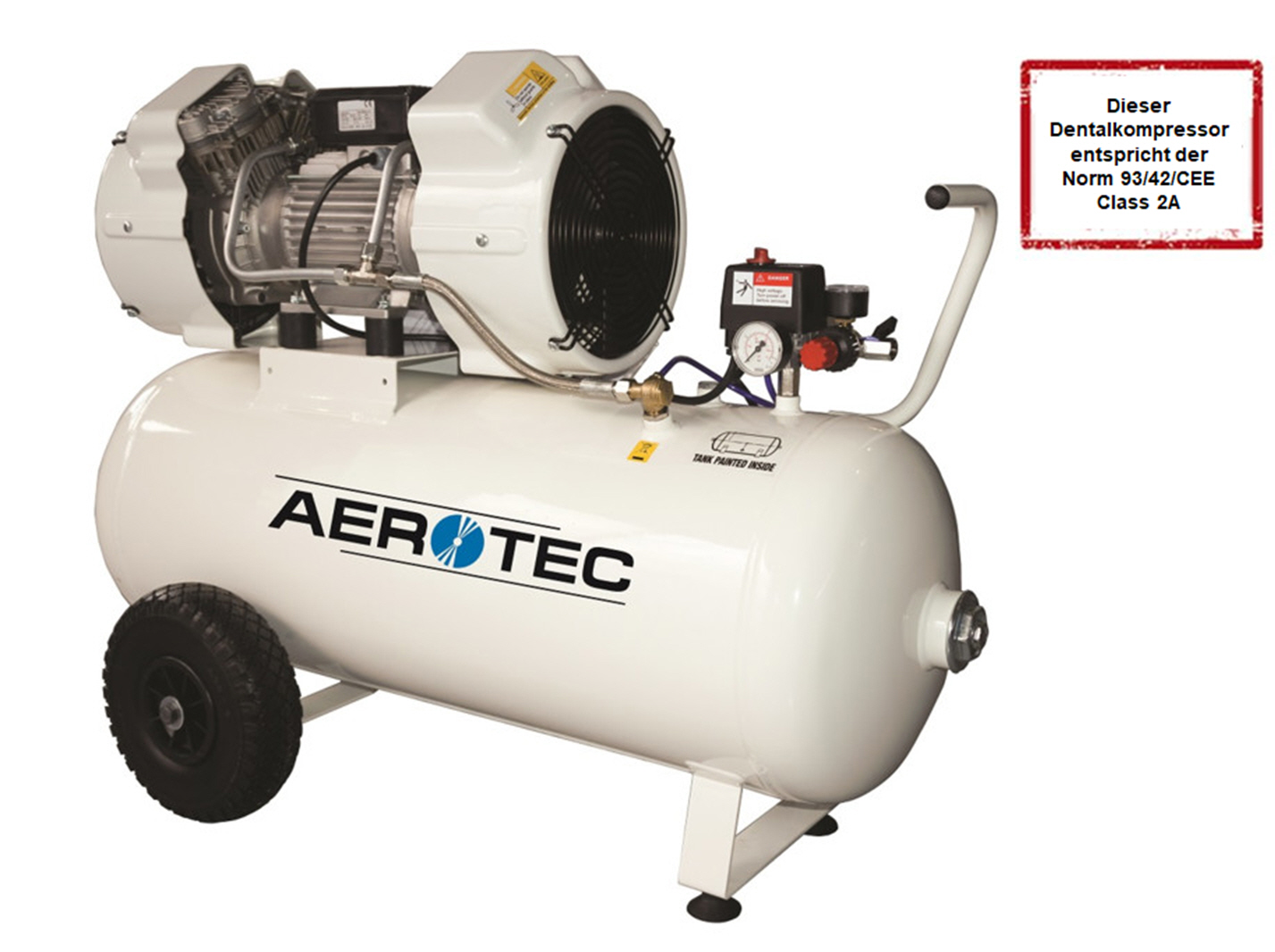 AEROTEC Kolbenkompressor AEROMEDIC XTR 4V-90L ohne Trockner Dentalkompressoren