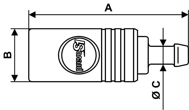 Prevost Sicherheitskupplung für Schlauchanschluss - NW 10,4/ 19 mm Schlauch I Edelstahl Nennweite 10,4