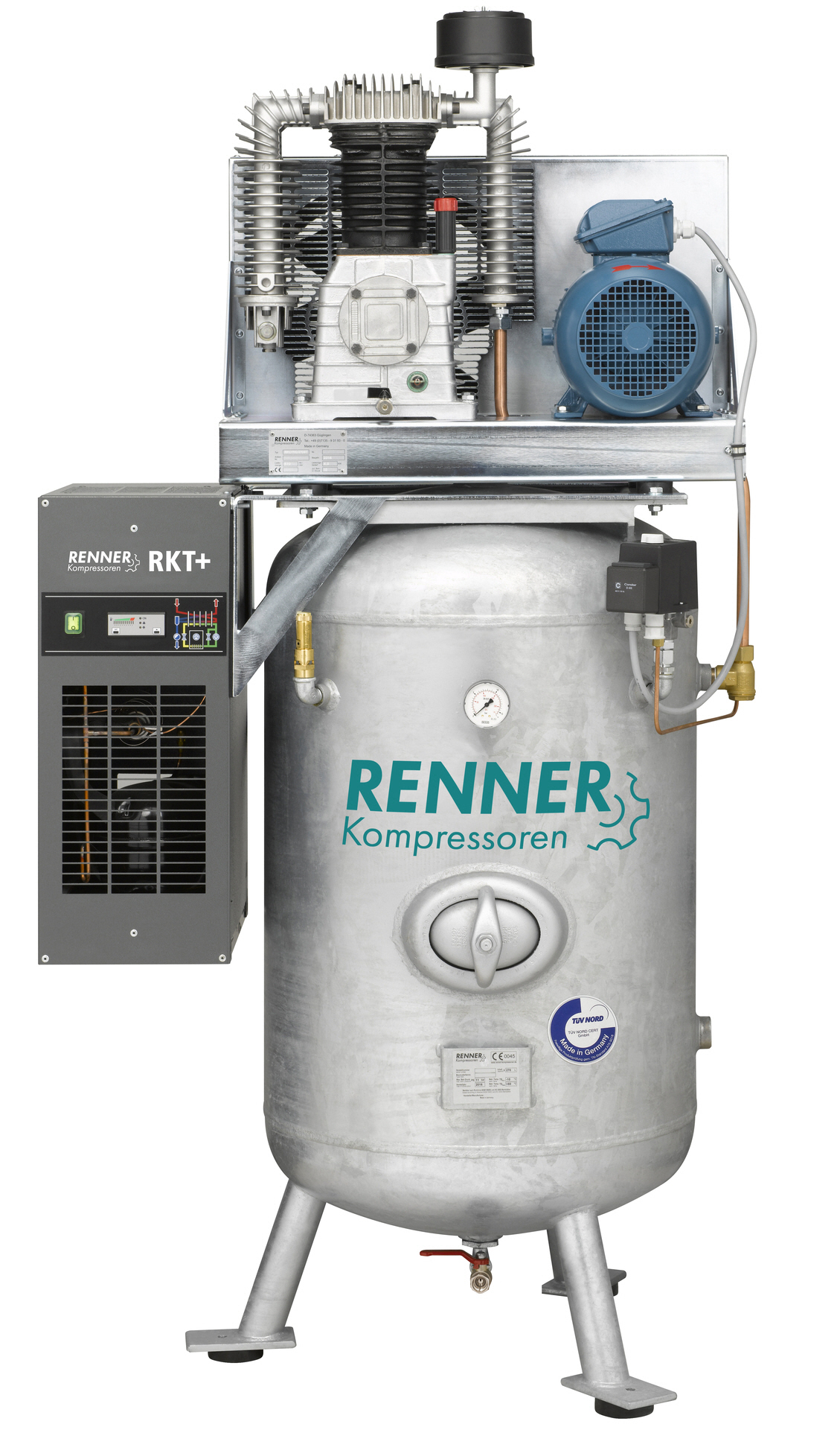 RENNER Kolbenkompressor RIKO 700/270 ST-KT inkl. niveaugesteuertem Ableiter für Kältetrockner Aktionen