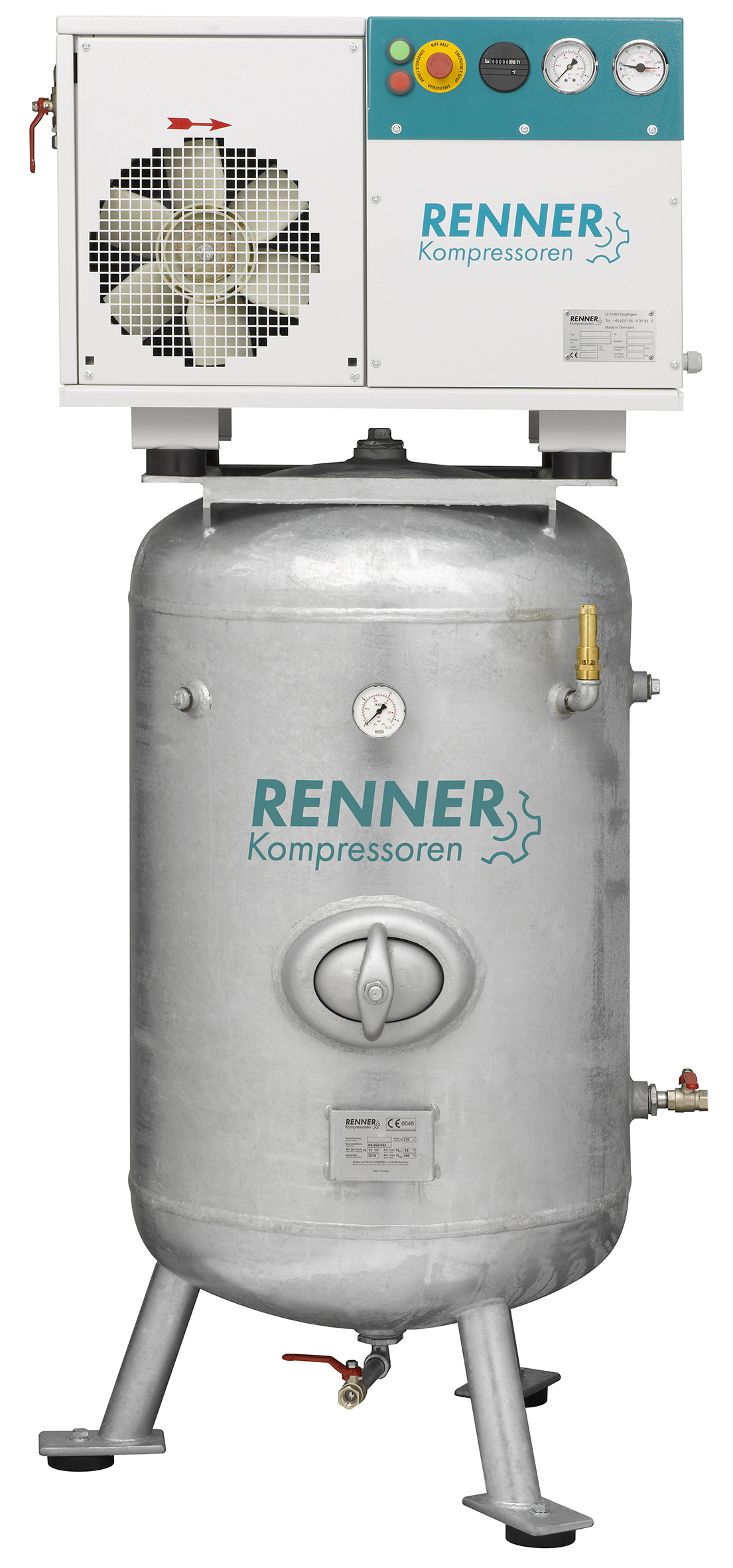 RENNER Schraubenkompressor RSD-B 5,5 ST Standard mit Behälter