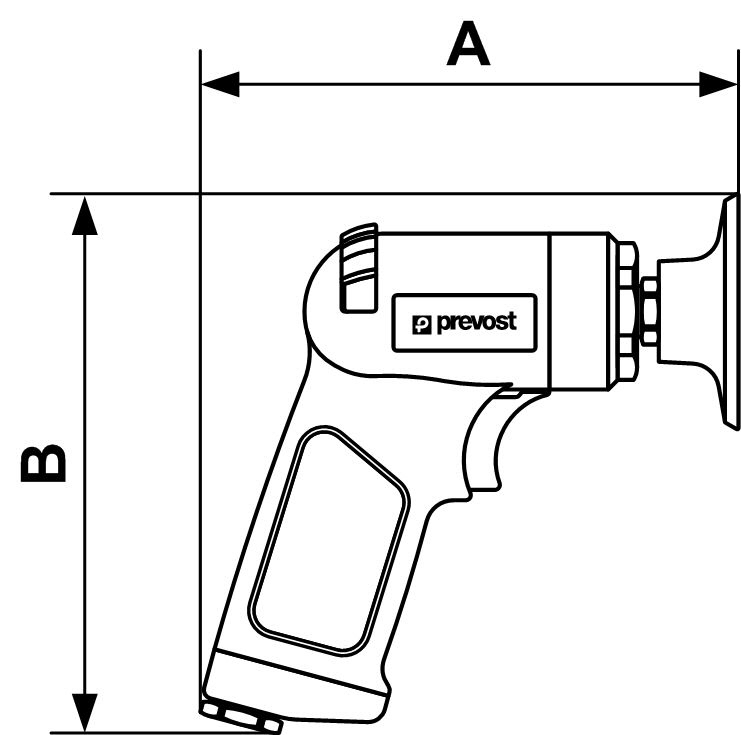 PREVOST Pistolen-Schwingschleifer TPS 16000 im Koffer Durchmesser: 75 mm Schleifer