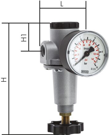 Druckregler G 1/2", 0,5 - 10bar, Baureihe Standard 2, 2100 l/min Druckregler