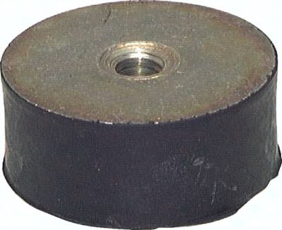 Gummi-Metall-Puffer einseitigmit Innengewinde M 10 (8 tief)