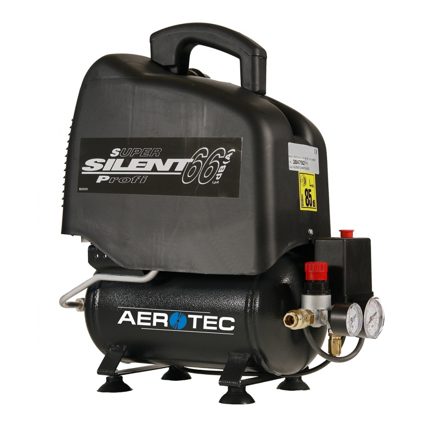AEROTEC Kolbenkompressor Vento Silent 6 Auf stehendem/liegendem Druckbehälter