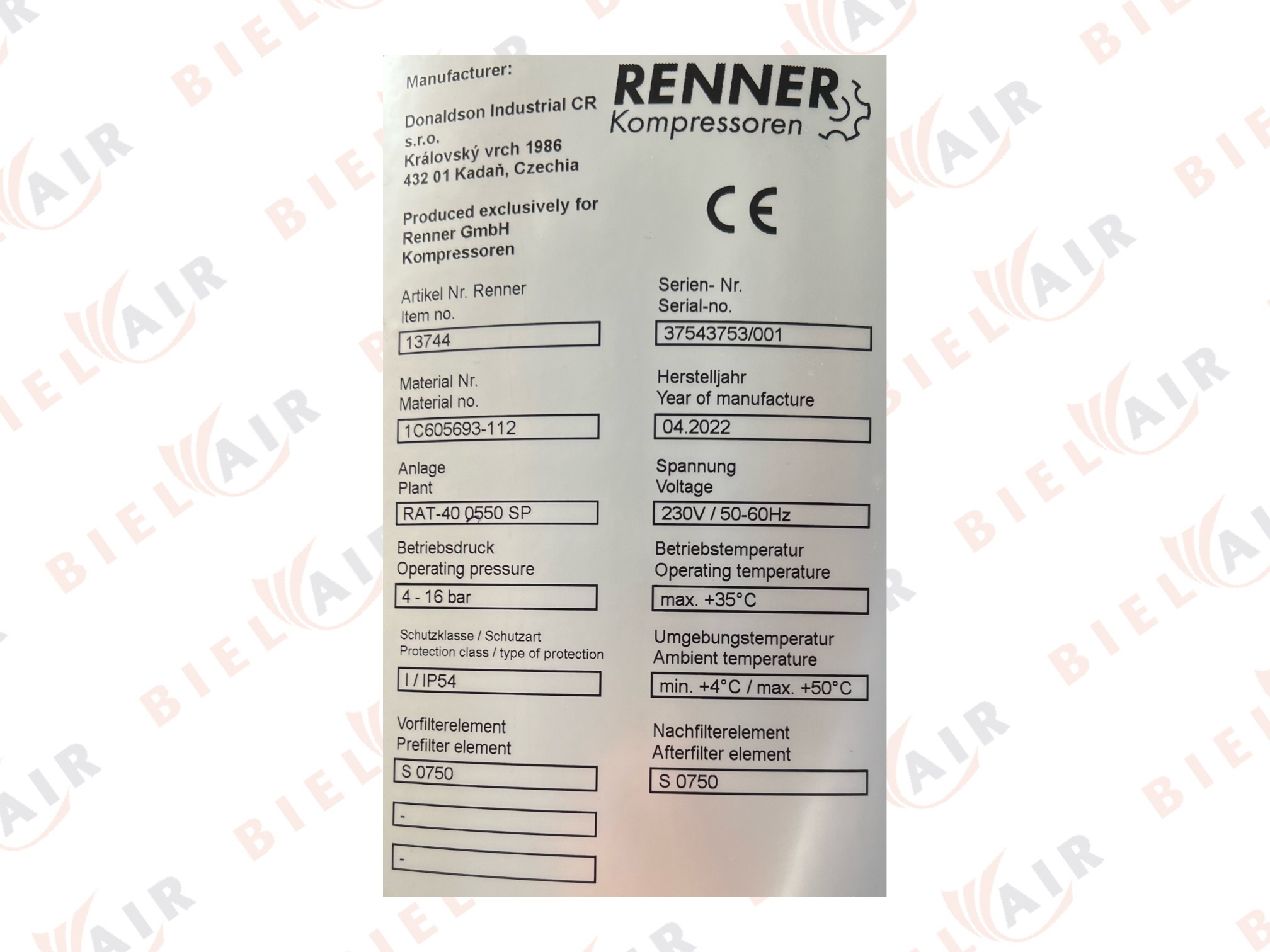 RENNER Adsorptionstrockner RAT-40 0550 Superplus Neuwertiges Vorführgerät Aktionen