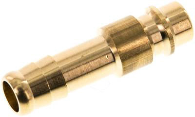 Kupplungsstecker (NW7,2) 10mm Schlauch, Messing, für Drucklufttechnik Messing