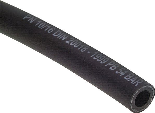 Druckluft-Wasser Gummischlauch 9 (3/8")x16mm, schwarz, 40 Meter Rolle Wasserschläuche