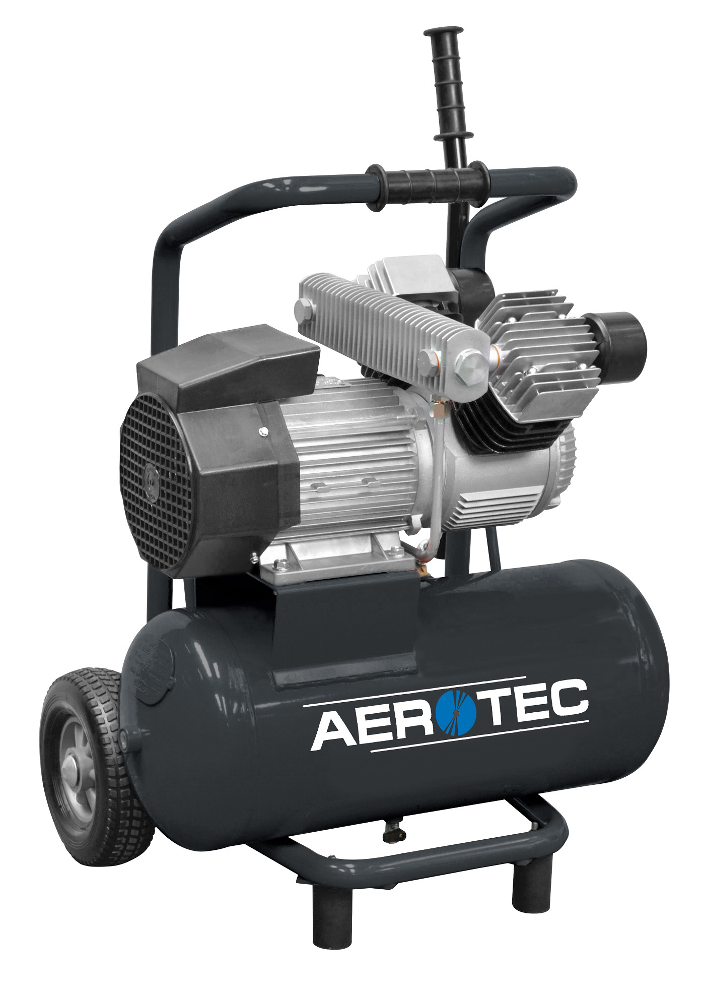 AEROTEC Kolbenkompressor POWERPACK PRO 230V fahrbarer Montagekompressor Auf stehendem/liegendem Druckbehälter