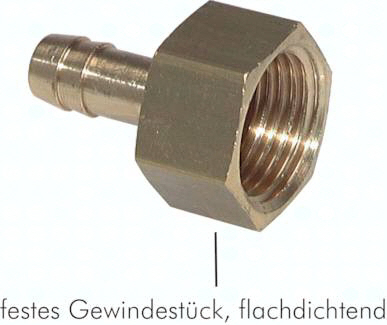 Aufschraub-Schlauchtülle G 1/4"-8 (5/16")mm, Messing Messing
