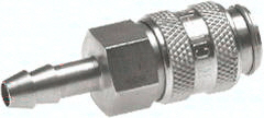Kupplungsdose (NW5) 9 (3/8")mm Schlauch, Stahl gehärtet & vernickelt Stahl gehärtet vernickelt