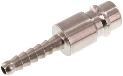 Kupplungsstecker (NW7,2) 4mm Schlauch, Edelstahl, für Drucklufttechnik Edelstahl