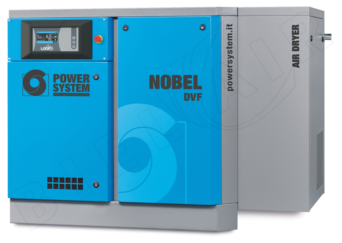 POWERSYSTEM Schraubenkompressor NOBEL 15-08 DVF (IE3) LOGIN Frequenzgesteuert mit Kältetrockner