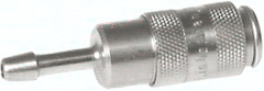 Kupplungsdose (NW2,7) 5mm Schlauch, Edelstahl Edelstahl