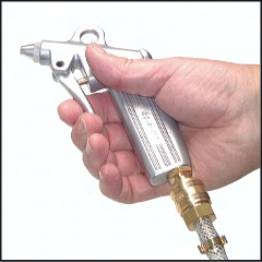 Alu Ausblaspistole, dosierbar 6 mm mit Kurzdüse Ø 1,5 (Standard) Aluminium