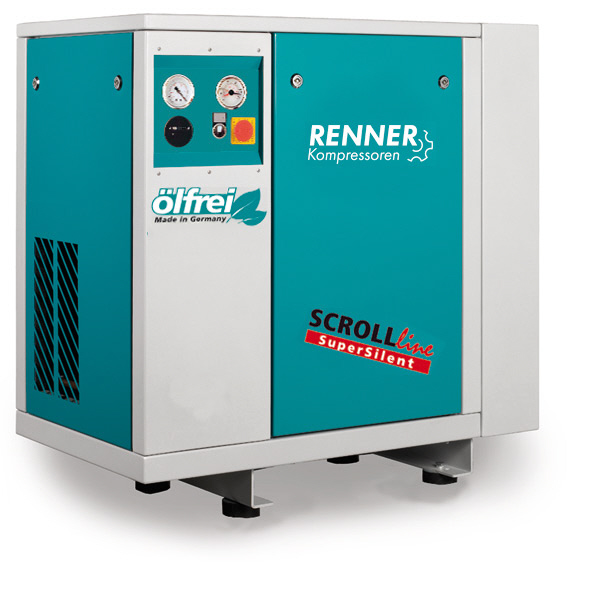 RENNER SCROLL-Kompressor SL-S 5,5 I 8 bar I 627 l/min Stationäre ölfreie Kompressoren