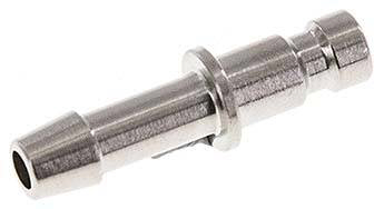 Kupplungsstecker (NW2,7) 4mm Schlauch, Messing vernickelt, für Drucklufttechnik Messing vernickelt