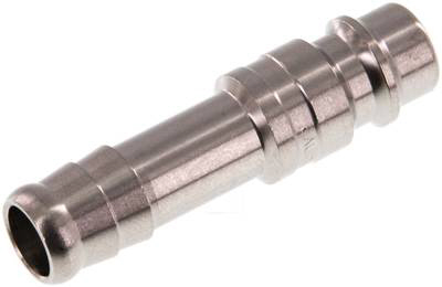 Kupplungsstecker (NW7,2) 10mm Schlauch, Edelstahl, für Drucklufttechnik Edelstahl