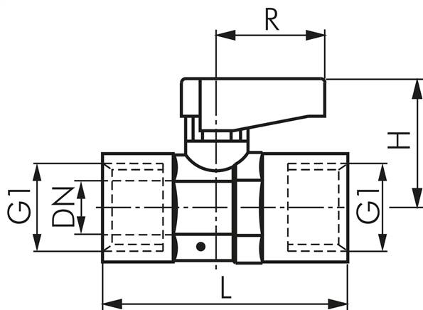 Messing-Minikugelhahn Rp 3/8"-Rp 3/8" (IG), PN 20 Mini-Kugelhähne