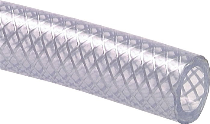 PVC-Gewebeschlauch 9 (3/8")x15,0mm, transparent, 25 Meter Rolle PVC-Gewebeschläuche