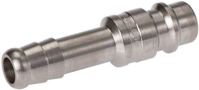 Kupplungsstecker (NW7,2) 9 (3/8")mm Schlauch, Edelstahl, für Drucklufttechnik Edelstahl