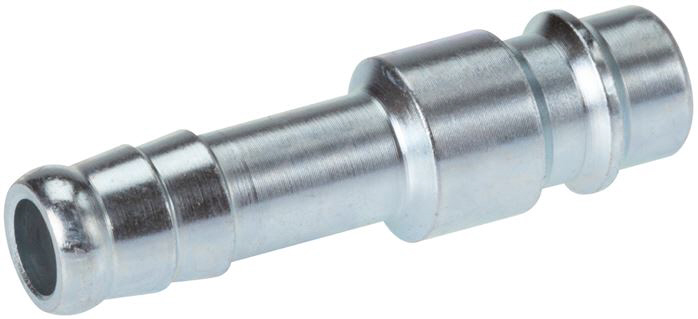 Kupplungsstecker (NW7,2) 9 (3/8")mm Schlauch, Stahl gehärtet & verzinkt, für Drucklufttechnik Stahl gehärtet verzinkt