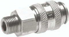 Kupplungsdose (NW5) G 3/8"(AG), Stahl gehärtet & vernickelt Stahl gehärtet vernickelt