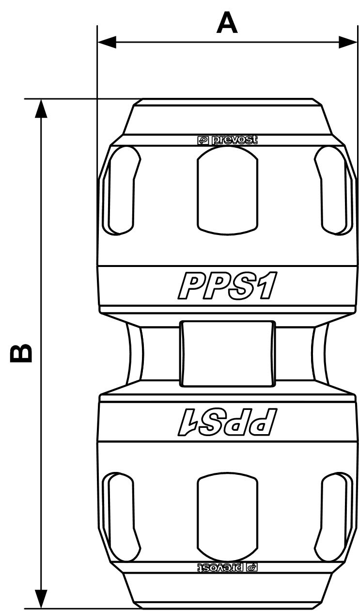 Prevost Verbinder 63 Durchmesser 63 mm