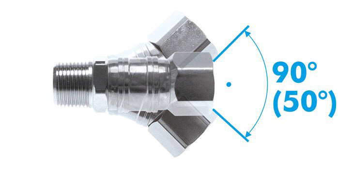 Drehgelenk G 1/4"-Kupplungsstecker NW 7,2, für Drucklufttechnik Stahl gehärtet verzinkt