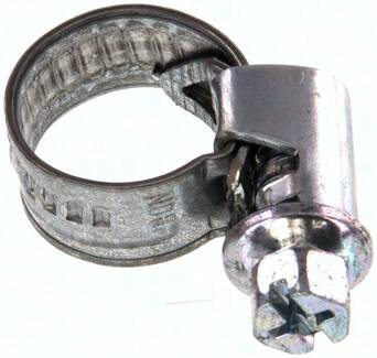 9mm Schlauchschelle 8 - 12mm, Stahl verzinkt (W1) (NORMA) Schneckengewinde