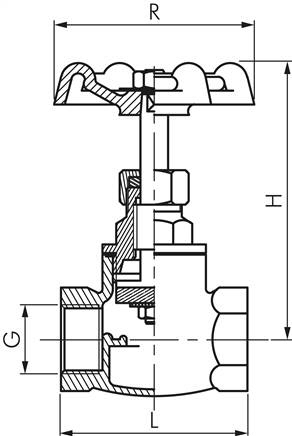 Muffen-Absperrventil, Eco-Line, Messing, G 3/4", PN 10 Muffen-Absperrventile