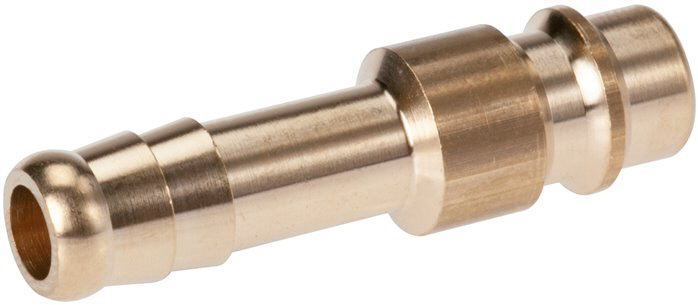 Kupplungsstecker (NW7,2) 13 (1/2")mm Schlauch, Messing, für Drucklufttechnik Messing