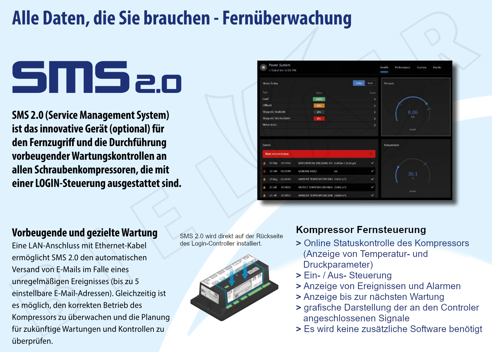 POWERSYSTEM Schraubenkompressor NOBEL 11-08 (IE3) LOGIN Standard